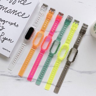 Dây Đeo Silicon Nhiều Màu Cho Đồng Hồ Thông Minh Xiaomi Mi Band 7 6 5 Miband 3 4