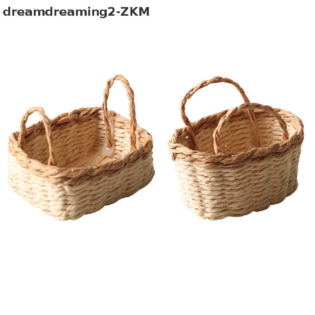 [dreamdreaming] 1: 12 Nhà búp bê Giỏ đựng đồ thu nhỏ Thực phẩm rau củ Khung dệt Mô hình nhà bếp Trang trí Phụ kiện nhà búp bê [zkm]
