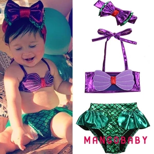 Mgg-3 Bộ Công Chúa Bé Gái Nàng Tiên Cá Bikini Bộ Nơ Đồ Bơi Đồ Tắm Phù Hợp Với Trang Phục Bé Gái Hai Mảnh Phù Hợp Với
