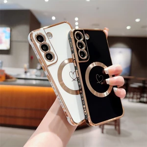 Ốp Điện Thoại Mạ Từ Tính Sang Trọng Cho Samsung Galaxy S22 Ultra S22 Plus S21 FE Plus Coque Samsung S20 FE
