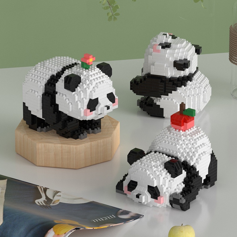 Bộ Đồ Chơi Lắp Ráp  Hình Gấu Trúc Dễ Thương