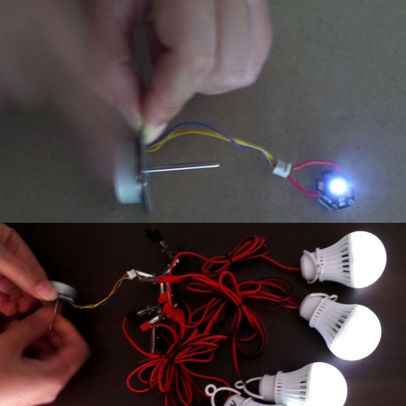 KIKIN 3 Pha AC-Micro Máy Phát Điện Không Chổi Than Tua Rua Gió Động Cơ Không Chổi Than Quay Tay Máy Phát Điện Khoa Học Mô Hình Giảng Dạy