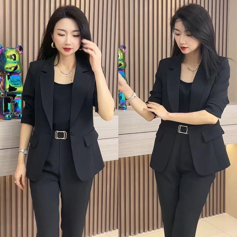 Set Áo Khoác Blazer + Quần Dài Thời Trang Cao Cấp Cho Nữ