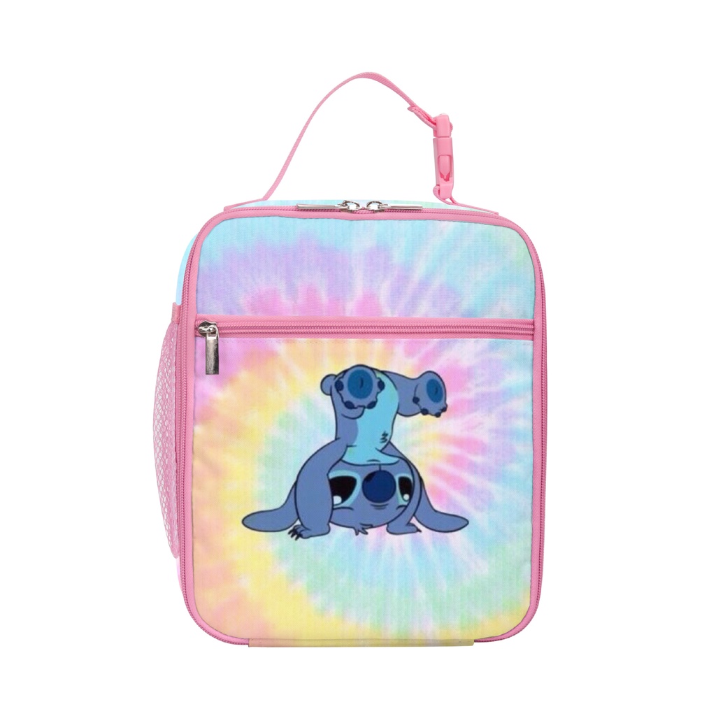 Túi Đựng Hộp Cơm Trưa Giữ Nhiệt Đa Năng In Họa Tiết Stitch Dễ Thương Cho Bé