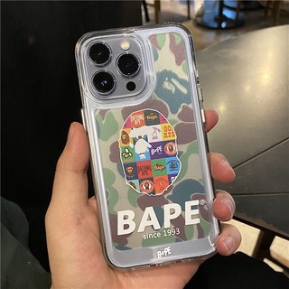 BAPE Ốp Điện Thoại Trong Suốt Chống Sốc Cho iphone 14 11 13 12 X XS Pro Max XR Mini 7 Samsung Galaxy S23 S22 ultra plus
