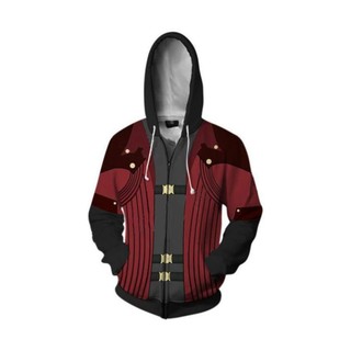 Ps2 Devil May Cry 5 Áo Khoác Dài Tay Cosplay Vergil Nelo Angelo 3D Áo Unisex Top Dây Kéo Thời Trang Áo Khoác Ngoài P