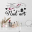 CORALTIDE Decal, Bức tranh tường tự dính có thể tái sử dụng, Miếng dán tường trang trí móng tay Salon