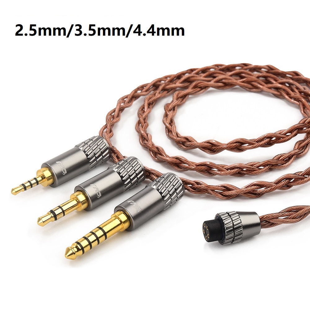 Dây Cáp Âm Thanh Lõi Kim Loại CVJ VS400 OFC 400 2.5 / 3.5 / 4.4mm 2Pin S Cho Tai Nghe KZ TRN