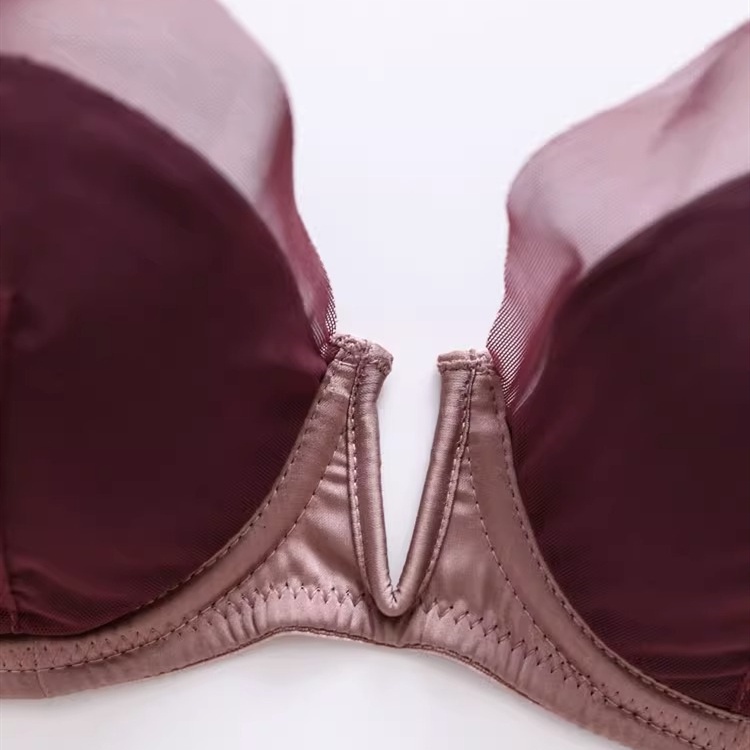 Áo Lót Nâng Ngực Ren Gọng Thép Mềm Mại Thoải Mái Chống Chảy Xệ Cổ Chữ V Sâu Quyến Rũ Cho Nữ