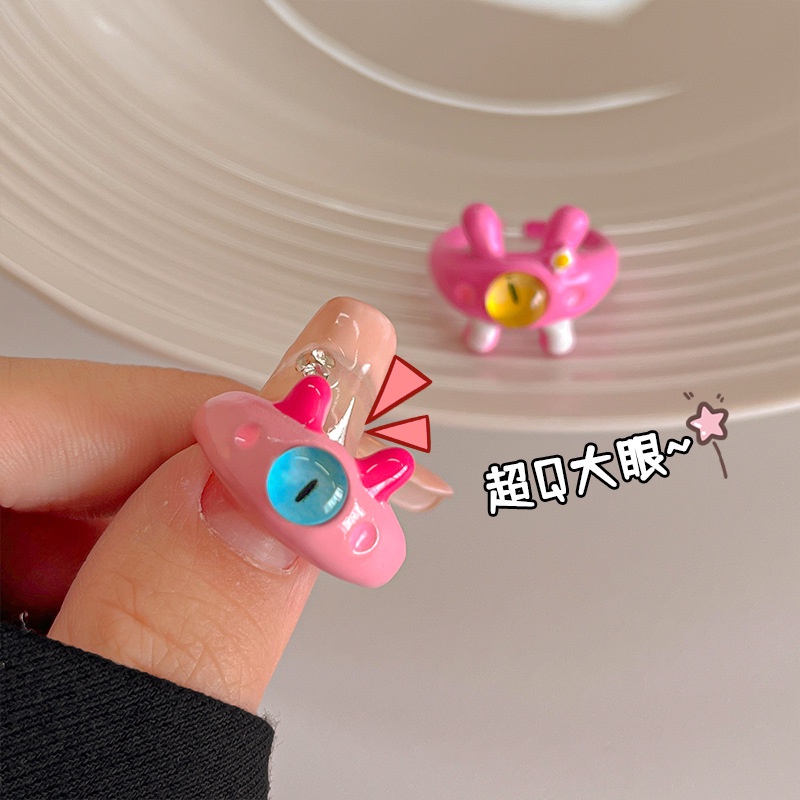 [Yunyuan] Nhẫn Hình Mèo Đen Vui Nhộn Cá Tính Cho Nữ nhẫn điều chỉnh hoạt hình