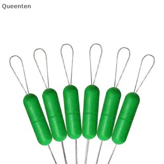 Queenten 300 cái / gói câu cá bobber hình bầu dục màu đen nút chặn không gian đậu kết nối dây câu cá điện trở phụ kiện câu cá qt