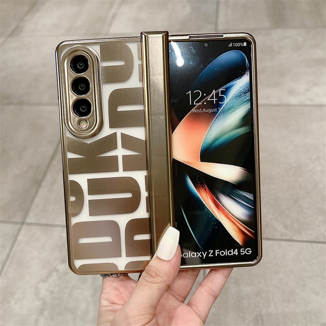 Mạ Rõ Ràng Bản Lề Ốp Lưng Cho Samsung Galaxy Z Fold 7 6 5 Cơ Chống Sốc Trong Suốt 360 Bảo Vệ Toàn Diện Vỏ Điện Thoại Gấp 4 3 2