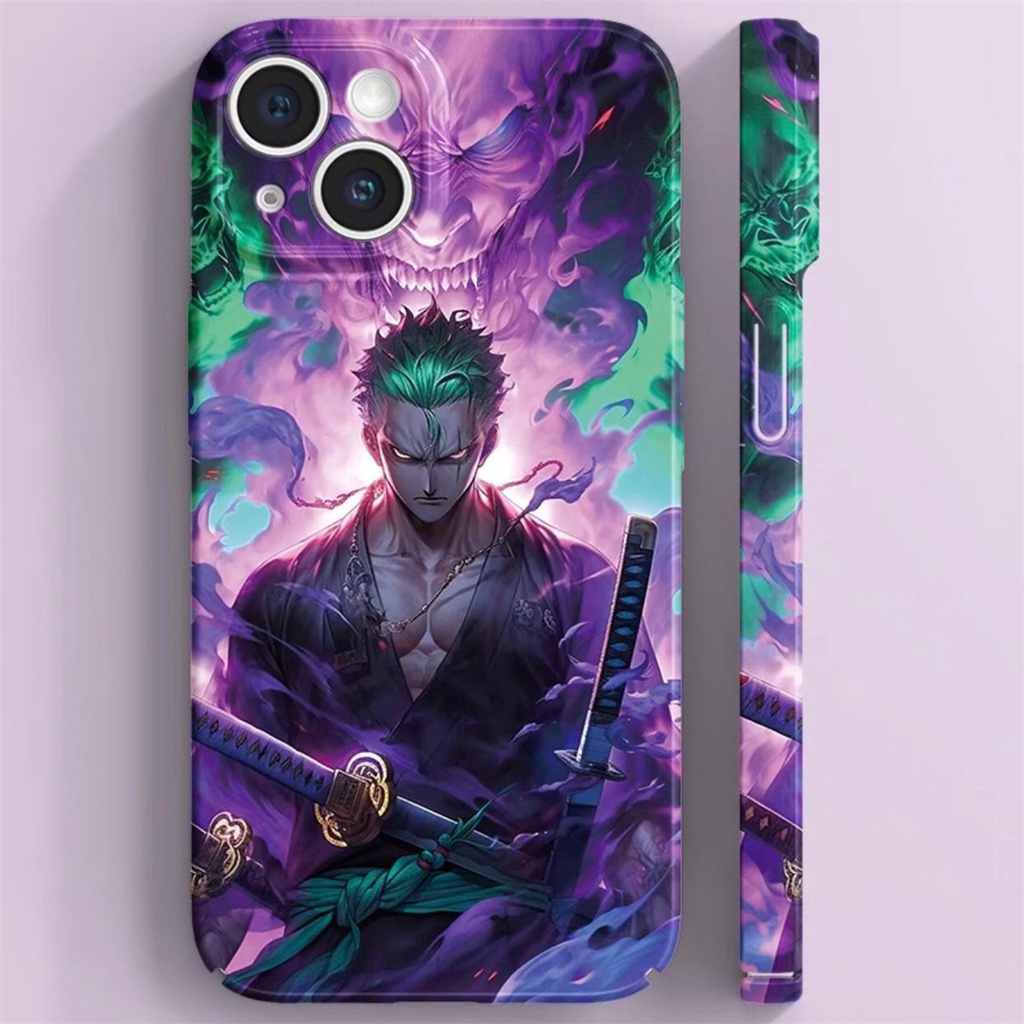 One Piece Thần Mặt Trời Nica Luffy Zoro Bóng Anime Hoạt Hình Cứng Acrylic Ốp lưng Tương Thích Cho iPhone 16 16 14 13 12 11 Pro Max Plus 12 13 Vỏ Mini Bảo Vệ Toàn Diện Ốp Lưng