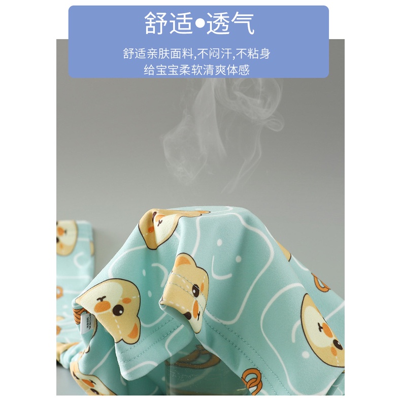 Bộ Đồ Lót Trẻ Em Nhung Đức 90-160 Kích Thước Thu Đông Phong Cách Mới Chải Ấm Áp Quần Áo Mùa Thu Quần Dài Cổ Tròn Vừa Lớn Bé Trai Bé Gái Phù Hợp Với IVFG