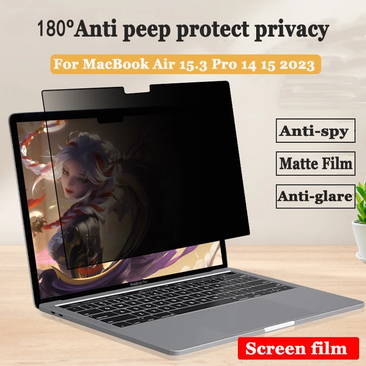 Miếng Dán Bảo Vệ Màn Hình Chống Nhìn Trộm Cho macbook pro 14 16 13inch 2023 air 15 a2941 2023 air 15 a2941 m2 air 13 M1 anti-peep / glare