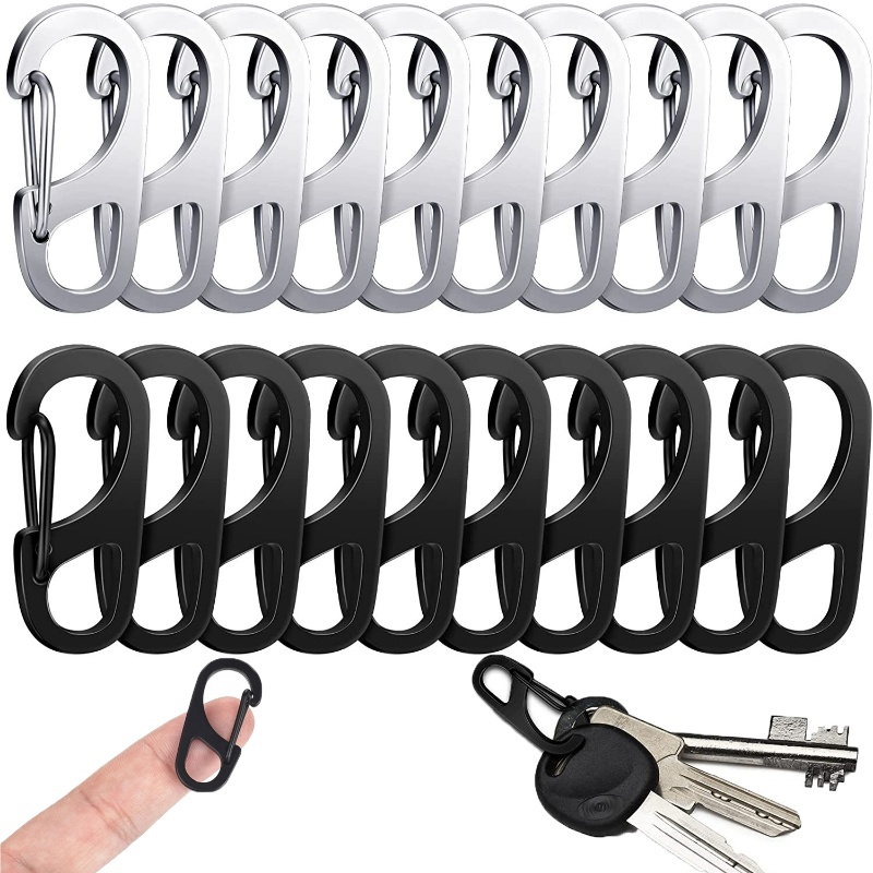 [Đặc sắc] Móc khóa Mini Móc khóa lò xo Carabiner Ba lô Khóa dụng cụ cắm trại ngoài trời Móc khóa bằng thép không gỉ Khóa chìa khóa Kẹp leo núi