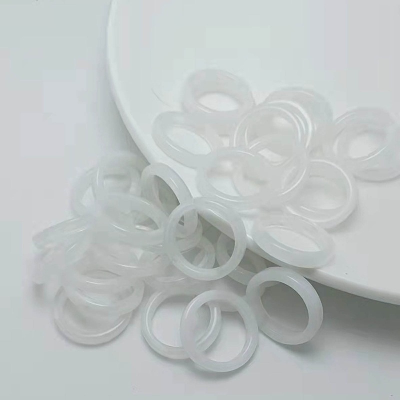 Bộ 2 Nhẫn acrylic Mỏng Trong Suốt Nhiều Màu Sắc Cho Nữ