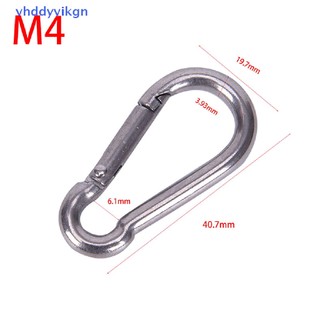 Móc Khóa Carabiner Bằng Thép Không Gỉ 304 Tháo Gỡ Nhanh
