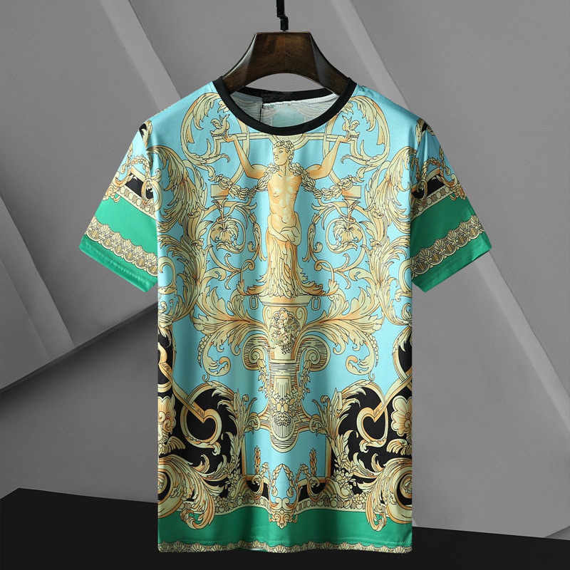 Áo Thun Nam Ngắn Tay In Họa Tiết 3D Phong Cách Gothic Sang Trọng
