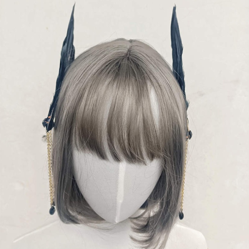 YOI Lolita-Hairclip Quỷ Thiên Thần Cánh Tóc Barrettes Bé Gái Halloween Mũ Đội Đầu