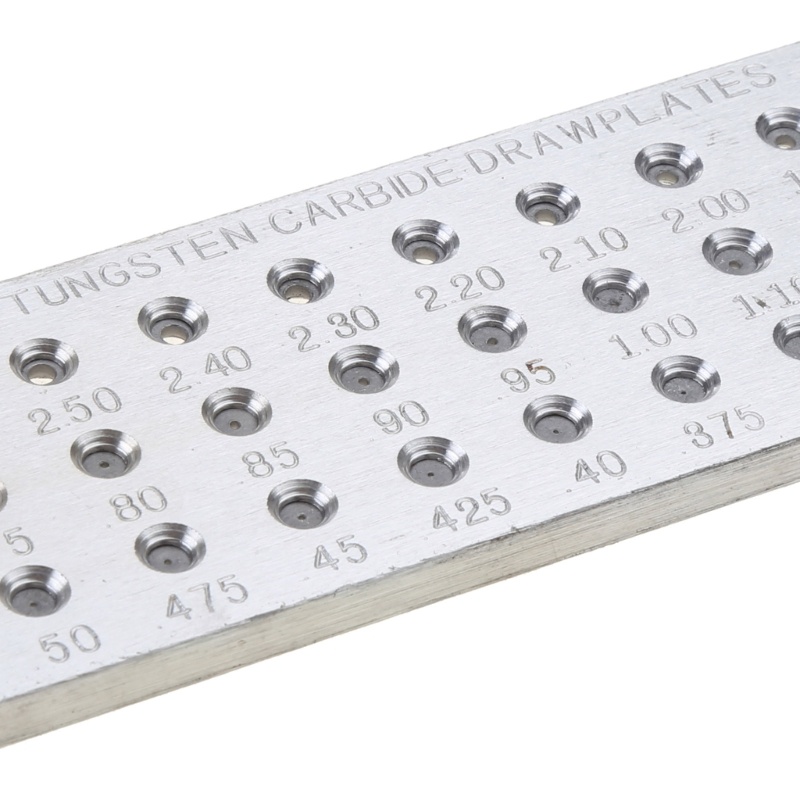 Li Dây Xích Drawplate Carbide Tròn Vẽ Tấm Trang Sức Làm Carbide Tròn Vẽ Tấm 0 26-2 8mm 39 Lỗ Tròn