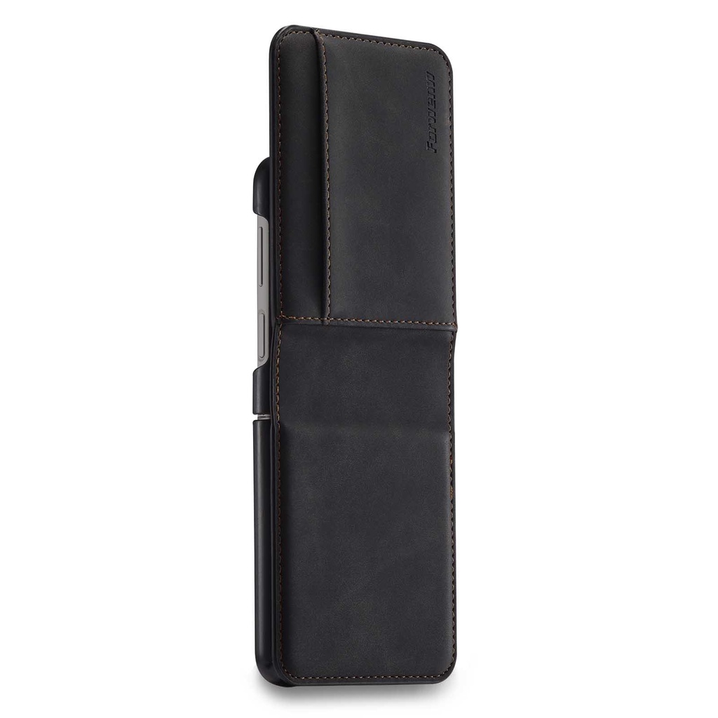 Bao Da Lật Siêu Mỏng Cho Samsung Galaxy Z Flip 6 5 4 3 Flip6 Flip5 Flip4 Flip3 5G Thẻ Solt Chủ Ví Điện Thoại Từ Tính