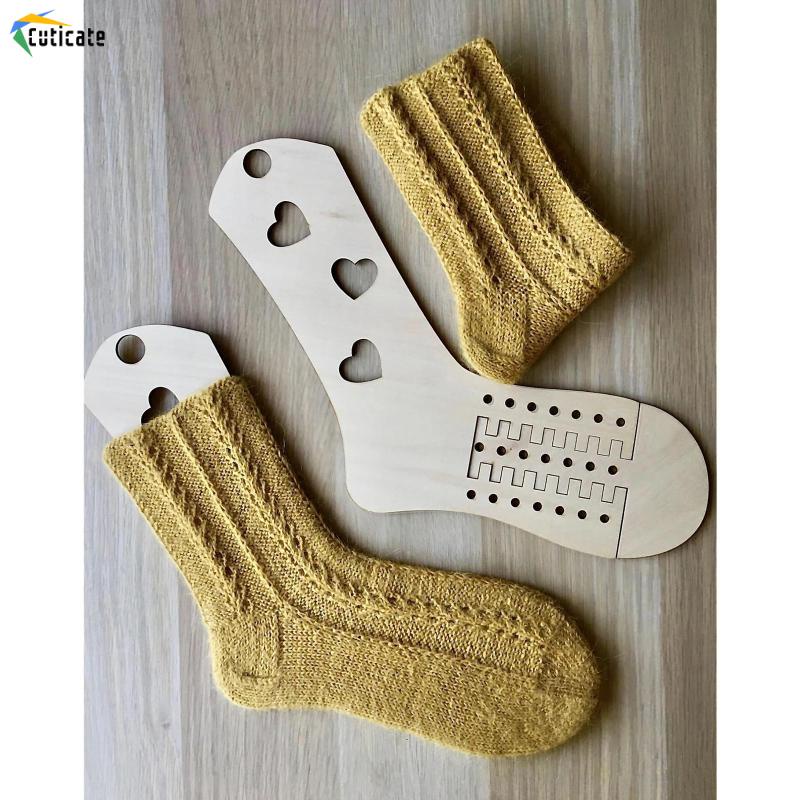 [Cuticate]  Set 4 Dụng Cụ Làm Vớ Đan Len Thủ Công Bằng Gỗ