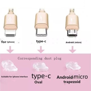 Diycartoon Nút Bịt Chống Bụi Cổng Sạc / Tai Nghe / Cáp Sạc Điện Thoại Hình Chú Chó Con / Rồng Hoạt