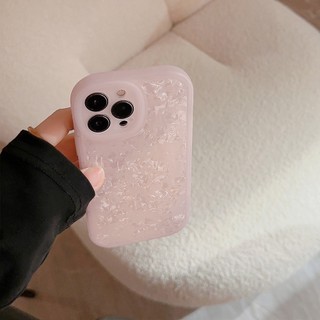 Ốp Điện Thoại Mềm Họa Tiết Vỏ Sò Màu Hồng Cho IPhone 14 14pro Max 14plus 13 13pro 13mini 12 11 Pro Max IX XR SE2 I8 Plus