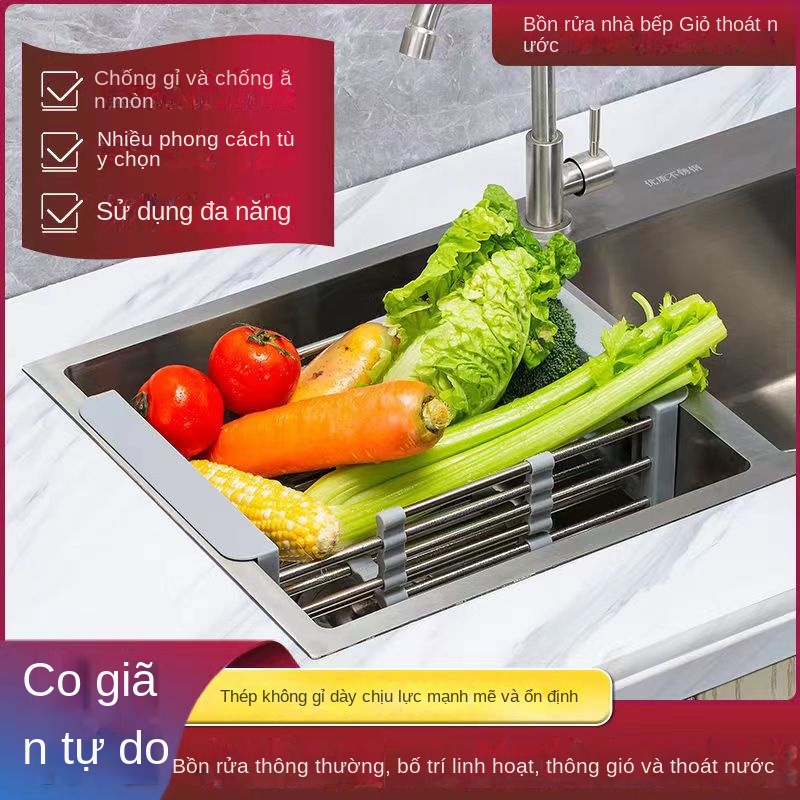 Rổ Rửa Rau Củ Quả Bằng Thép Không Gỉ 1THS | Shopee Việt Nam