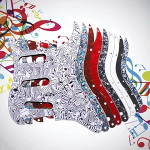 Mya 1Pc S + S + S 11 Lỗ Đàn Guitar Trái Pickguard Scratch Plate cho Mỹ Sản Xuất Tiêu Chuẩn Tiêu Chuẩn Phong Cách Hiện Đại 3Ply