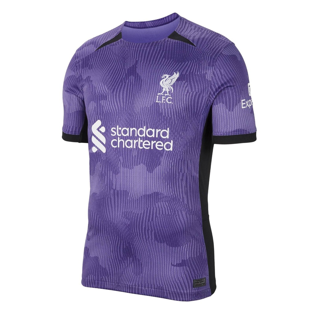 BS1 2023-2024 Liverpool Sân Khách Thứ Ba Virgil Diaz Salah Darwin Arnold Jersey Quần Short Tay Áo Thể Thao Plus Size SB1