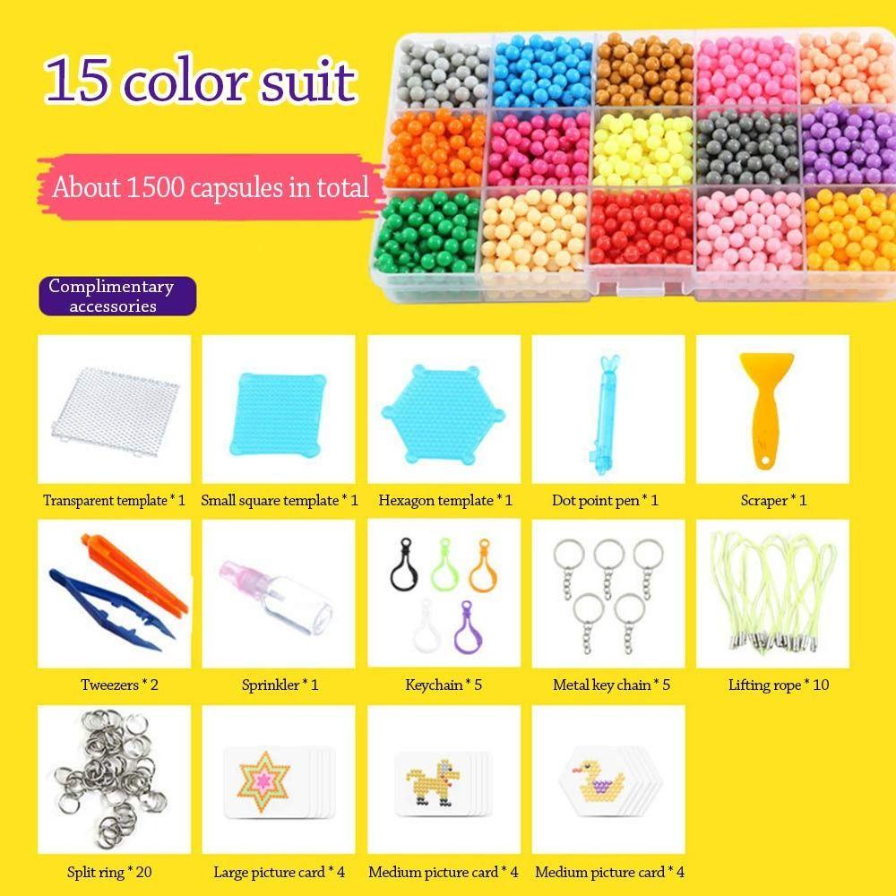 HIGHVIEWLS 1000 Chiếc Đa Dạng Đậu Đồ Chơi DIY Trẻ Em Bộ Đồ Chơi Xếp Hình