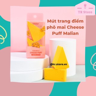 2 mút trang điểm hình phô mai Malian Cheese Puff tam giác góc cạnh