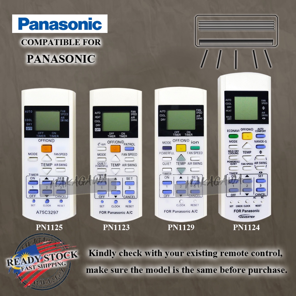 Panasonic Climatiseur Télécommande A75C3058 A75C3068 A75C2988 A75C2989