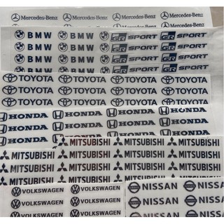 Miếng Dán Kim Loại In Logo 3D Sáng Tạo Trang Trí Gương Chiếu Hậu Xe Hơi Toyota Honda Nissan Mitsubishi Hyundai