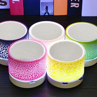 Mini Portable Car Sound A9 Dazzle Crack LED không dây Bluetooth 4.1 Loa siênu trên Thẻ TF
