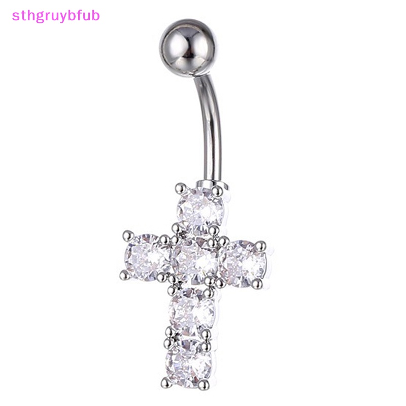 Khuyên Rốn Hình Thánh Giá Đính Đá Zircon Thời Trang
