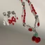 KIN Y2K Đỏ Anh Đào Trái Tim Đính Hạt Vòng Cổ Choker Nữ Bohemian Hạt Anh Đào Mặt Dây Chuyền Vòng Cổ Vintage Egirl Vòng Cổ Người Do Thái
