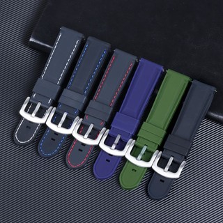 Dây Đeo Đồng Hồ Bằng Cao Su Silicone Chống Nước Chống Mồ Hôi Kích Thước 18mm 20mm 22mm 24mm