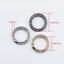 3 Khóa O-Ring lò xo, Vàng đen bạc 35mm Carabiner, Kẹp tròn chất lượng cao Kẹp ví Túi xách Khóa