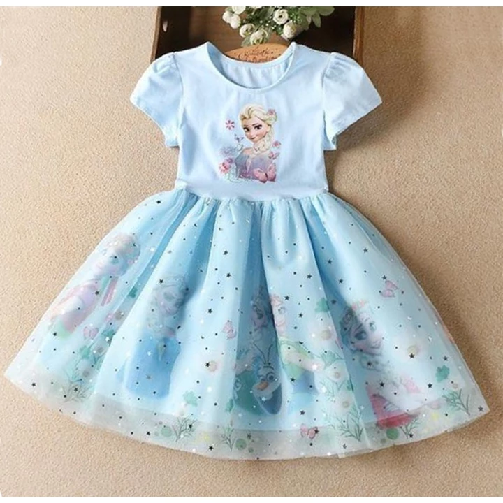 Kids' New Cotton Dress Esct Sequins