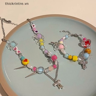 Dây Chuyền / Vòng Tay Đính Nơ Tua Rua Nhiều Màu Ngọt Ngào Cho Nữ