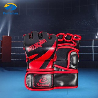 Găng tay boxing PERFECLAN hở ngón chất lượng cao chuyên dụng