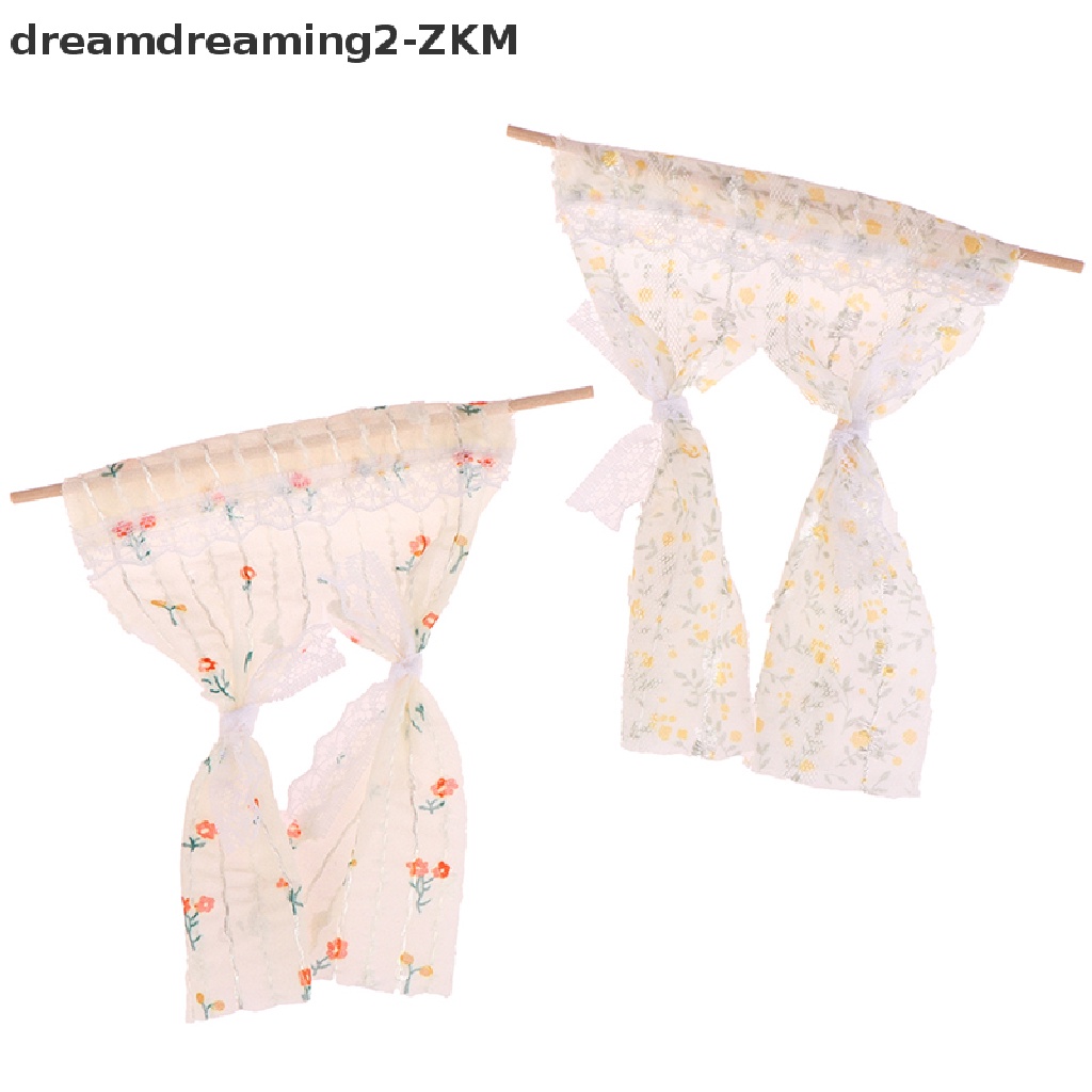 [dreamdreaming] 1Pc 1: 12 Nhà Búp Bê Rèm Hoa Thu Nhỏ Rèm Ren Nội Thất Nhà Mô Hình Trang Trí Nhà Búp Bê Phụ Kiện [zkm]