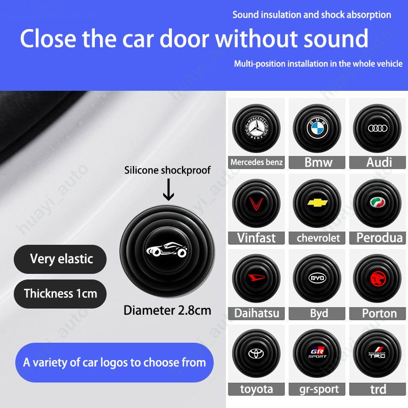 Đệm Cao Su Cách Âm Chống Sốc Cho Cửa Xe Hơi Toyota Byd Chery Chevrolet Fiat Ford Haval Jeep Proton Perodua Skoda Vinfast Volkswagen
