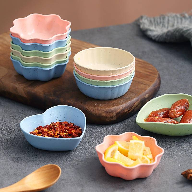 Đĩa Đựng Nước Chấm / Giấm Hình Hoa Mận / Lá Bằng Lúa Mạch Kiểu Nhật Bản Độc Đáo Tiện Dụng Cho Nhà Bếp