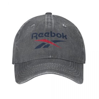 Logo Reebok (2) Mũ Denim Rửa Người Lớn 100% Cotton Cong Vành Mũ Chống Nắng Đơn Giản Thường Ngày Phù Hợp Với Mũ Bóng Chày Unisex Có Thể Điều Chỉnh Nam Nữ Mũ Cũ