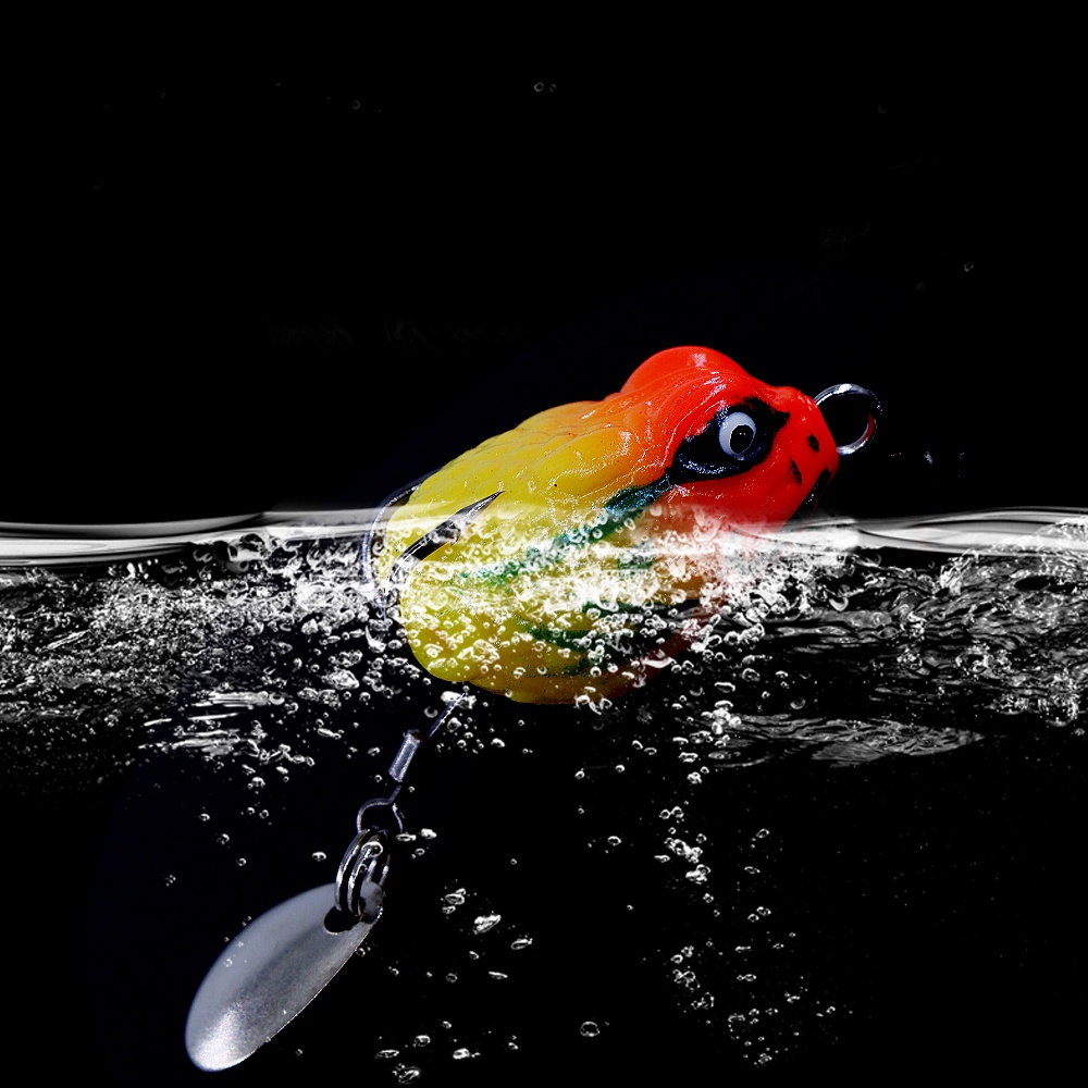 Mồi Câu Cá Giả Hình Ếch Mềm 2.5cm 3g Kèm Móc Câu Tiện Dụng Super Frog Lure
