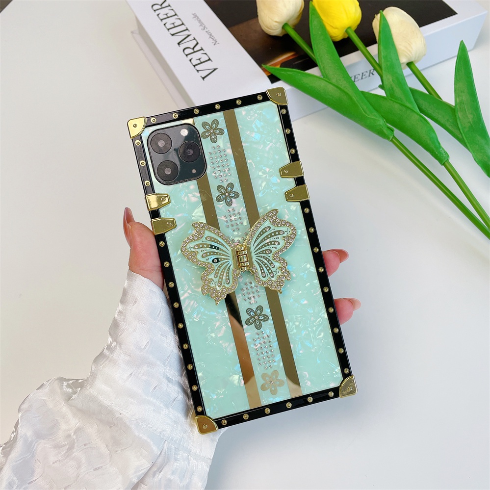 Dành Cho iPhone 16 15 14 Pro Max 12 Pro Max 13 Pro Max 11 PROMAX 14 15 16 PLUS Thời Trang Thiết Kế Độc Đáo Phong Cách Mới Họa Tiết Vỏ Vuông Vỏ Điện Thoại Độc Đáo Với Vỏ Bướm